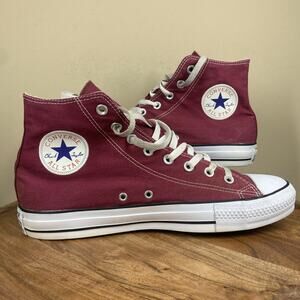 Converse Chuck Taylor All Star Canvas High Maroon Mens Red Size 11 HighTop Shoes